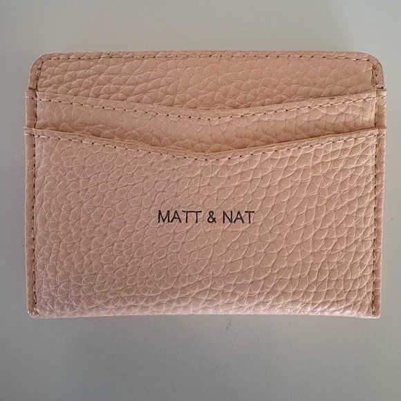 Matt & Nat Accessories - Matt & Nat Blush Pink Vegan Leather Card Holder Wallet